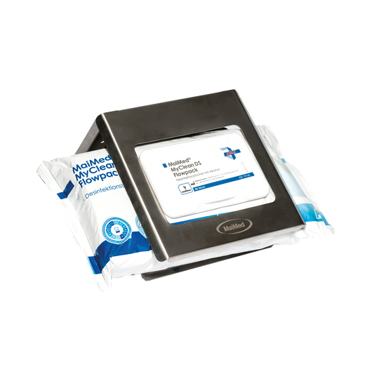 MaiMed flowpack holder lavet af rustfrit stål til vægmontering | Pakke (1 stk.)