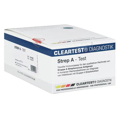 Cleartest Strep A-Test kassetteformpakke: 20 testkassetter | Pakke (20 tests)
