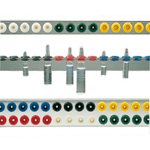 Varioflex-ampullestativ i aluminium, to-rækket, til 96 ampuller