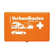 Tom førstehjælpskasse til biler, plast, orange