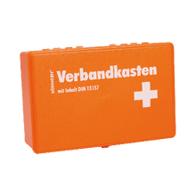 KIEL førstehjælpskasse, tom, plast, orange