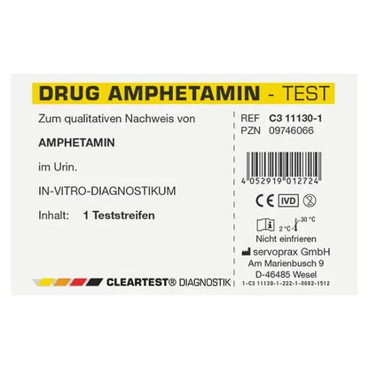 Cleartest drug test tetrahydrocannabinol teststrimler, individuel test | Stykke (1 test)