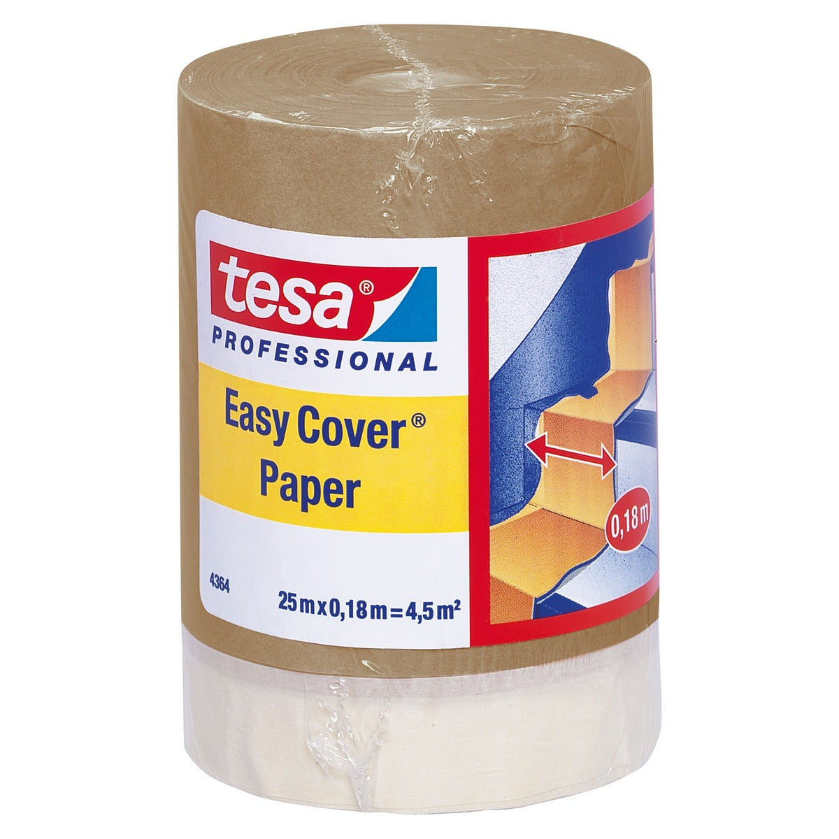 tesa Professional 4364 Easy Cover Universal Papier transparent, 25 m x 180 mm