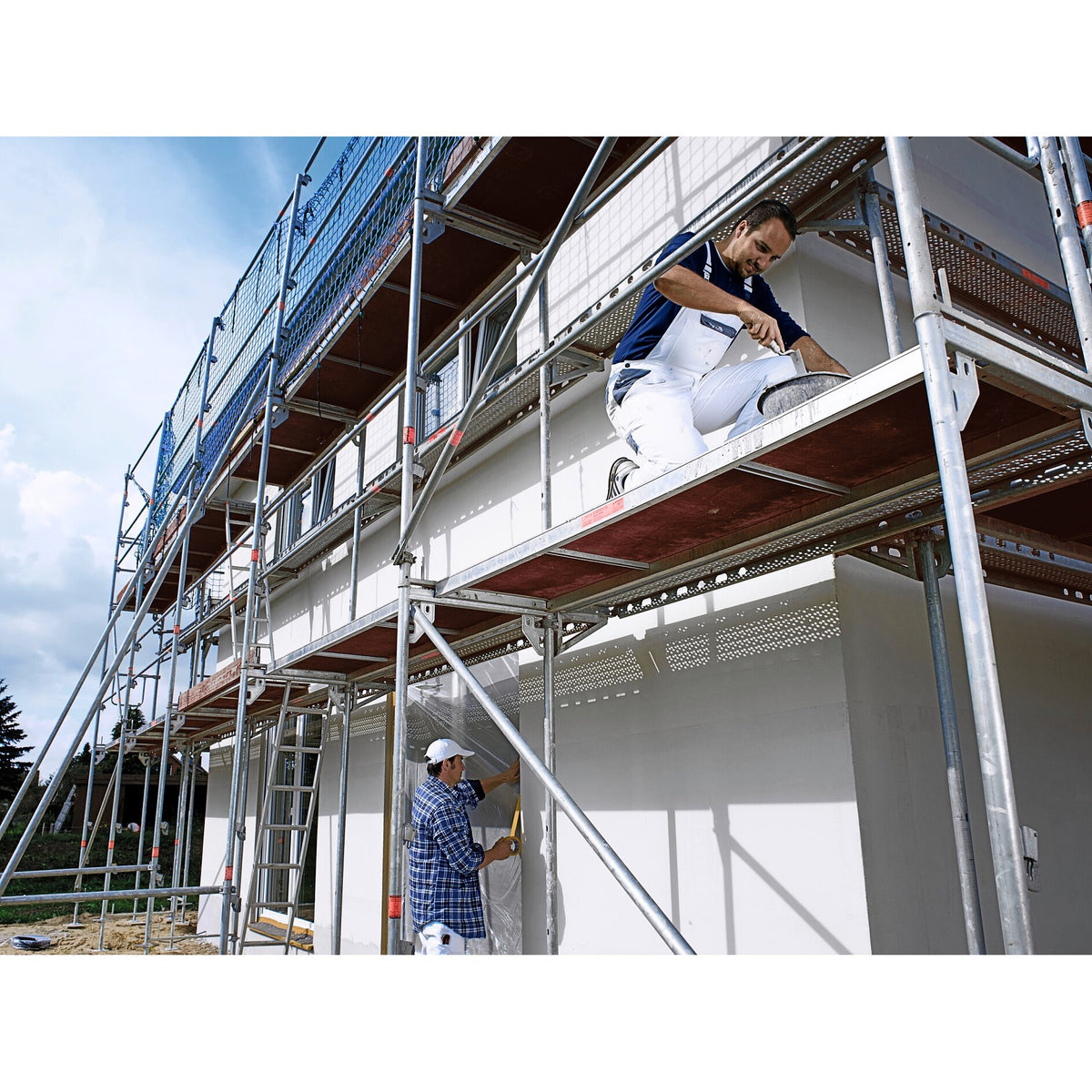 tesa Professional 4373 Easy Cover UV Extra Stark Abdeckfolie, grau-weiß – Anwendung