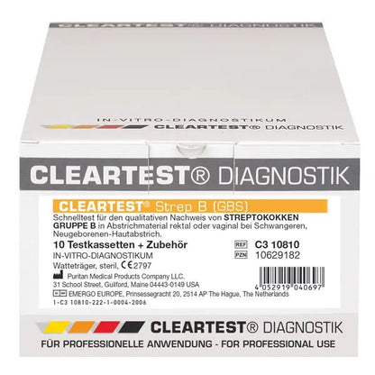 Cleartest Strep-B (GBS) Streptococcus B-test, pakke: 10 tests | Pakke (10 tests)