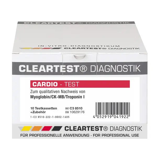 Cleartest Cardio Myglobin/CK-MB/Trop I Pack: 10 tests | Pakke (10 tests)