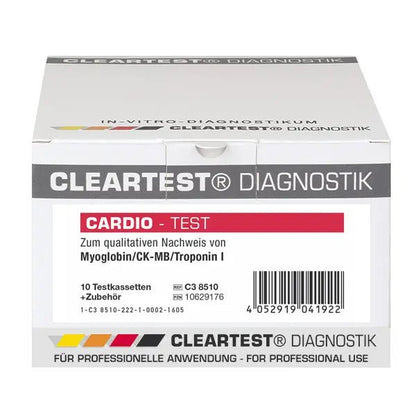 Cleartest Cardio Myglobin/CK-MB/Trop I Pack: 10 tests | Pakke (10 tests)