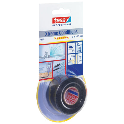 tesa Professional 4600 Xtreme Conditions Reparaturband, 3 m x 25 mm schwarz