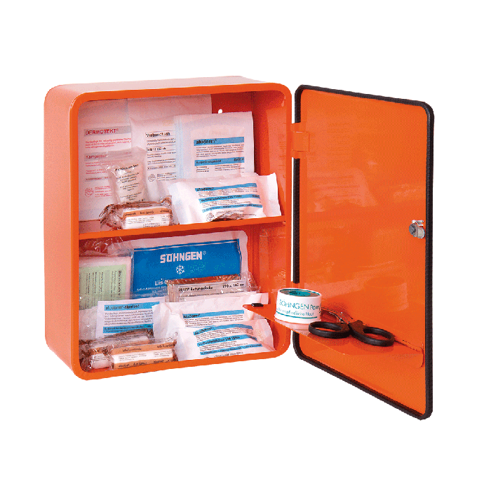 Verbandschrank HEIDELBERG City Style Norm orange