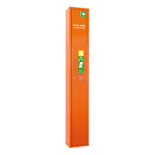 Stående skab med førstehjælpsbåre, orange