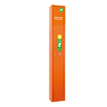 Stående skab til førstehjælpsbåre, orange, tomt
