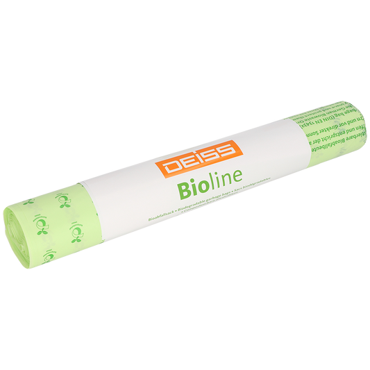 Ein 5er-Pack DEISS 6072 biologisch abbaubare Müllbeutel (650+550x1350x0,022 mm, natur) von EMIL DEISS KG (GmbH + Co.)-perfekt für umweltfreundliche Verpackungsmaterialien oder Versandverpackungen.