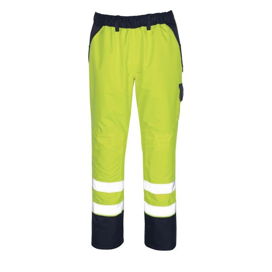 MASCOT® Linz overtræksbukser, hi-vis gul/marineblå