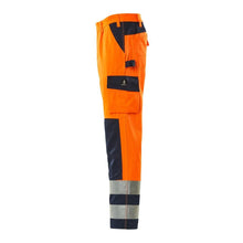 MASCOT® Olinda bukser, hi-vis orange/marineblå