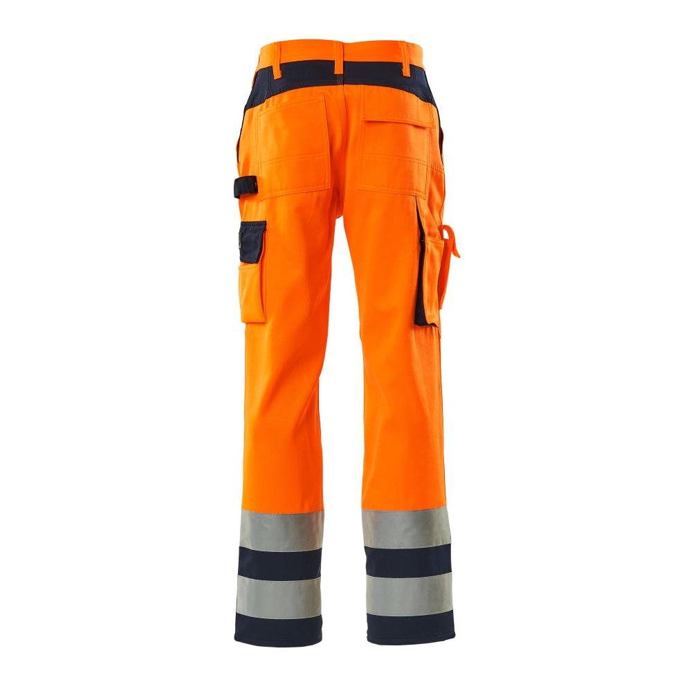 MASCOT® Olinda bukser, hi-vis orange/marineblå