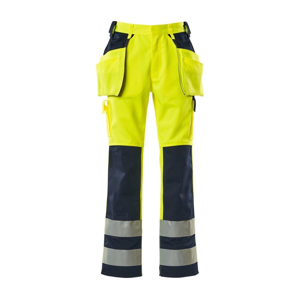 MASCOT® Almas håndværkerbukser, hi-vis gul/marineblå