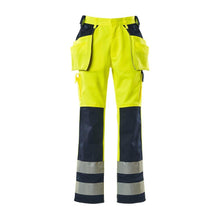 MASCOT® Almas håndværkerbukser, hi-vis gul/marineblå