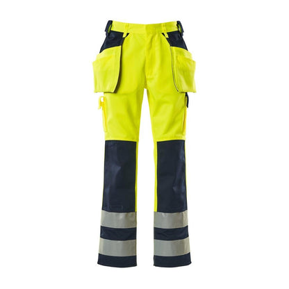 MASCOT® Almas håndværkerbukser, hi-vis gul/marineblå