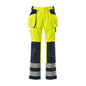 MASCOT® Almas håndværkerbukser, hi-vis gul/marineblå