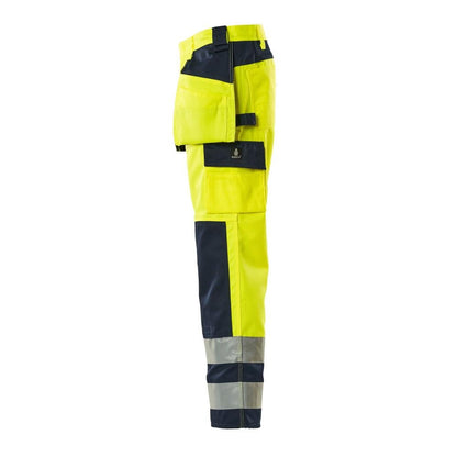 MASCOT® Almas håndværkerbukser, hi-vis gul/marineblå