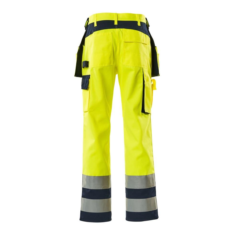 MASCOT® Almas håndværkerbukser, hi-vis gul/marineblå