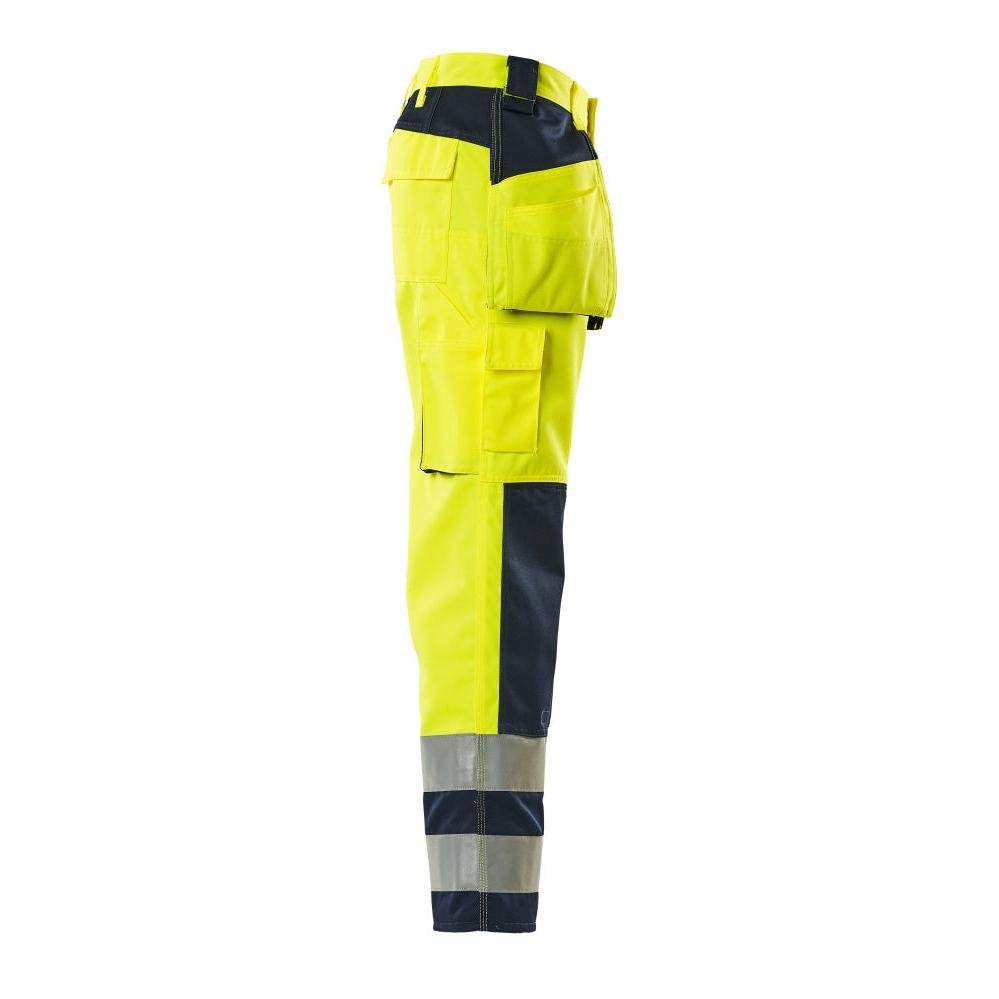 MASCOT® Almas håndværkerbukser, hi-vis gul/marineblå
