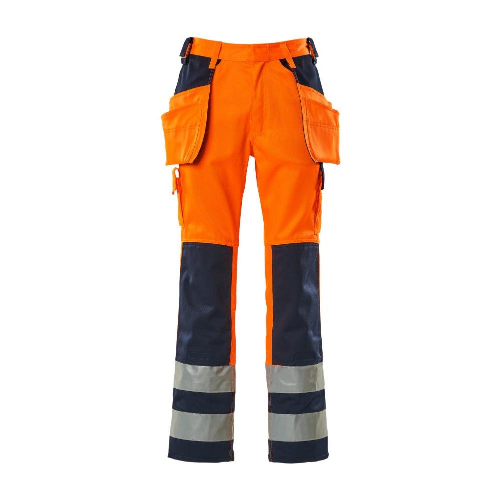 MASCOT® Almas håndværkerbukser, hi-vis orange/marineblå