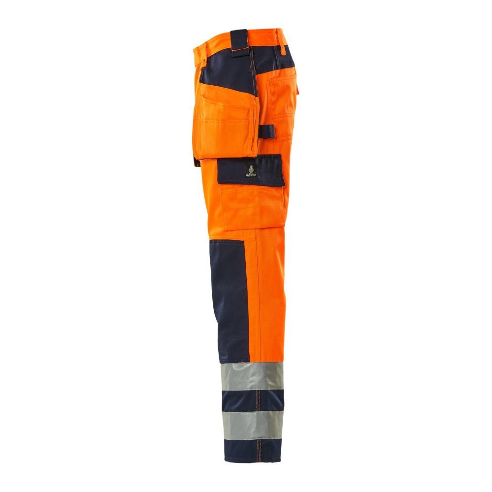 MASCOT® Almas håndværkerbukser, hi-vis orange/marineblå