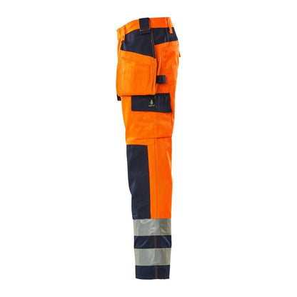 MASCOT® Almas håndværkerbukser, hi-vis orange/marineblå