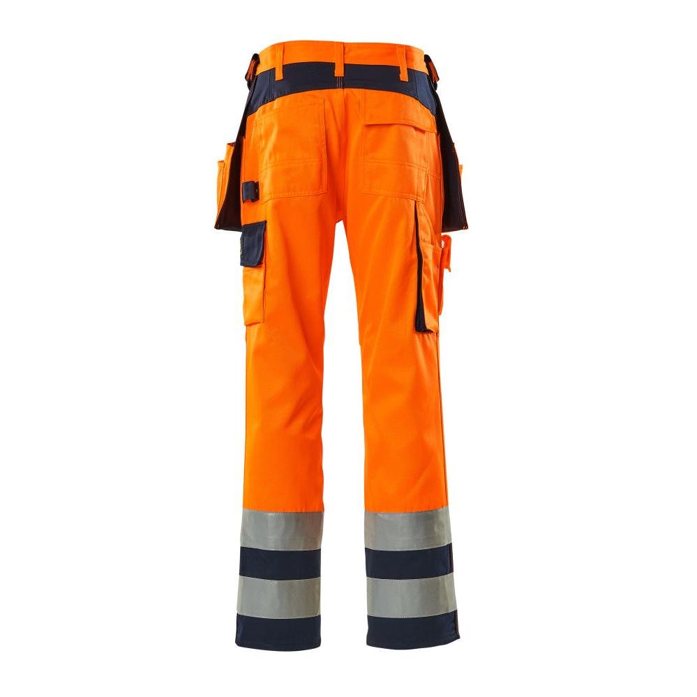 MASCOT® Almas håndværkerbukser, hi-vis orange/marineblå