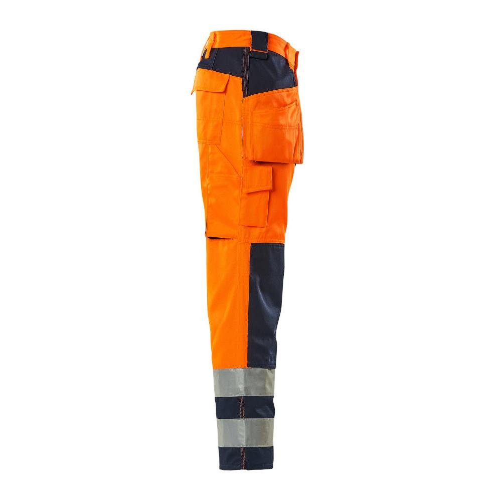 MASCOT® Almas håndværkerbukser, hi-vis orange/marineblå