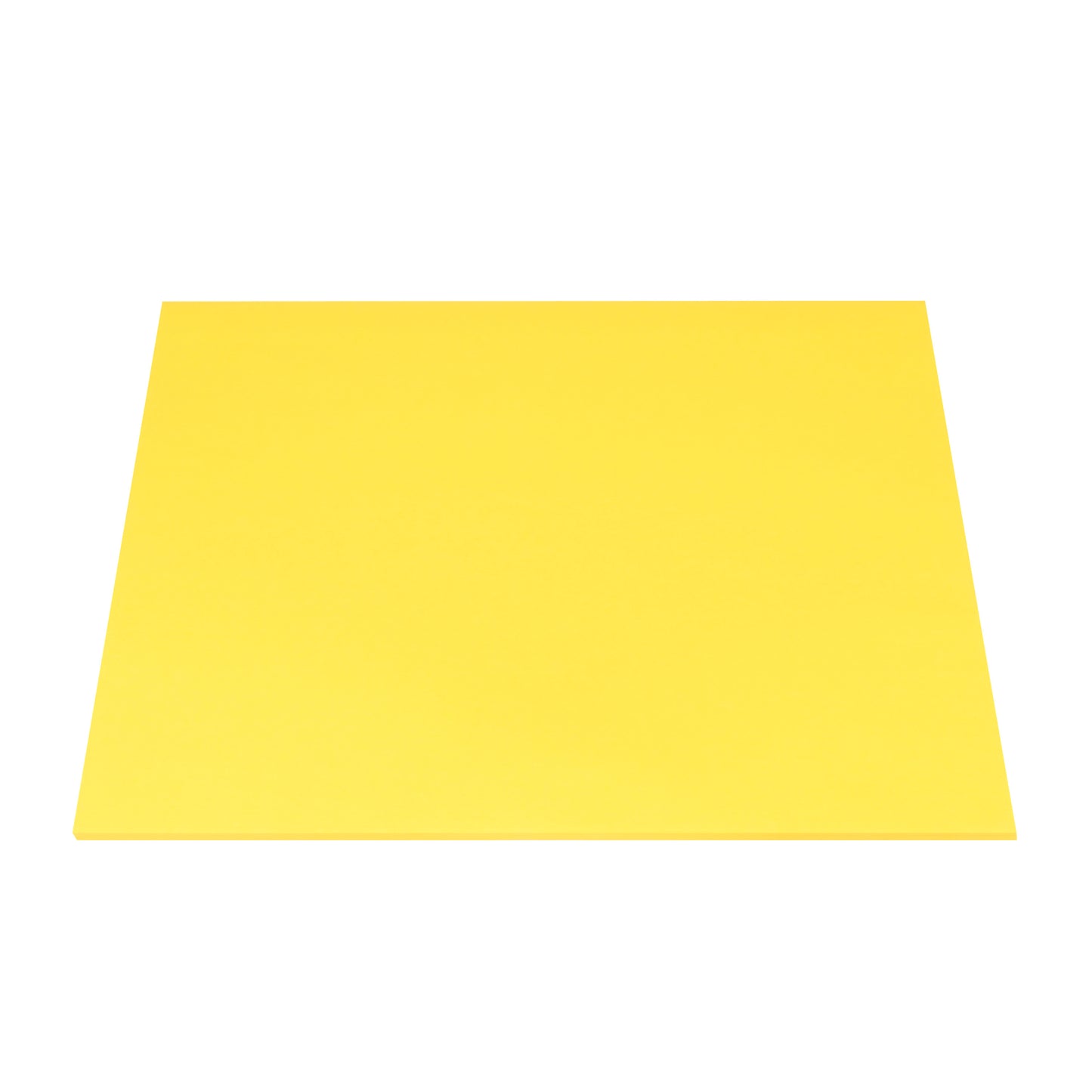 Ein einzelner 3M Post-it® Super Sticky Big Note BN11-EU in Gelb (279 x 279 mm, 100% PEFC-zertifiziert) der 3M Deutschland GmbH ist auf weißem Hintergrund platziert.