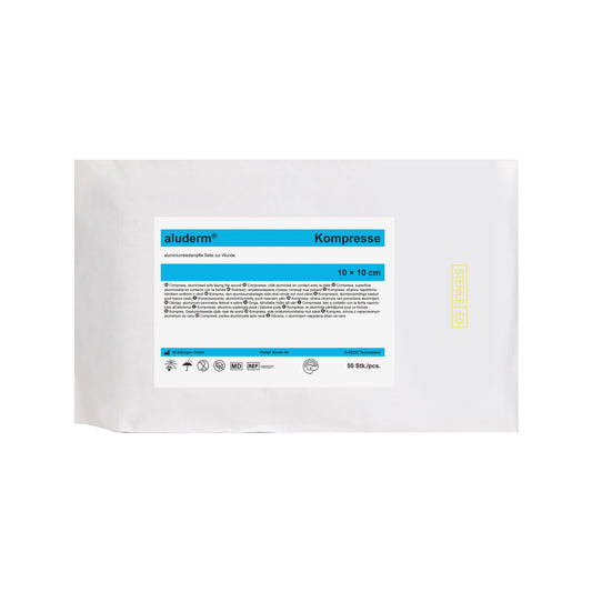 aluderm®-kompresser, 50 stk. i steril pose, 10 x 10 cm