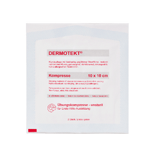 DERMOTEKT®  Øvelseskompres 10 x 10 cm, 2 stk., usteril, à 50 – karton