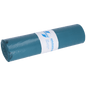 Afbildet er en rulle EMIL DEISS KG (GmbH + Co.) DEISS 10035 affaldsposer, blå, 700x1100x0,06 mm, 25 stykker pr. rulle, med en hvid etiket med tekst og logo på hvid baggrund.