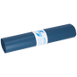 En oprullet DEISS PREMIUM affaldspose 120 liter blå fra EMIL DEISS KG (GmbH + Co.), 1.126 g/rulle, type 100, er forsynet med en hvid etiket med tekst og grafik. Hver rulle indeholder 15 poser.