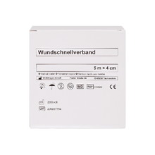Hurtigforbinding med plaster 5 m x 4 cm