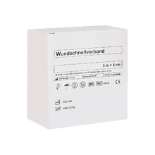 Hurtigforbinding med plaster 5 m x 4 cm