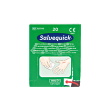 Salvequick-sårrensningsservietter, æske med 20 stk., karton med 20 stk.