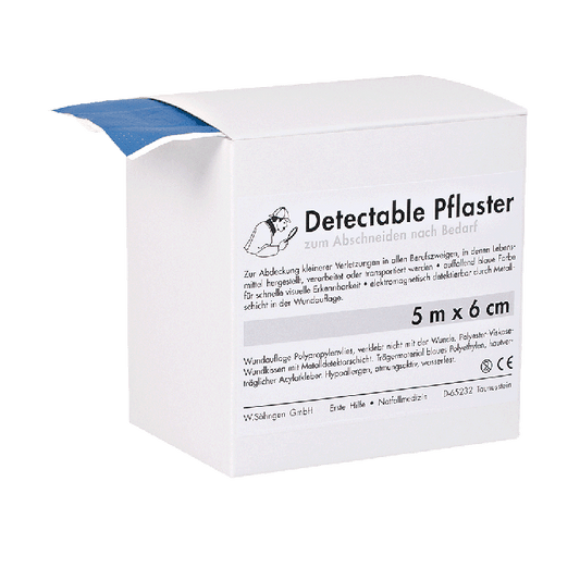 Detekterbar plasterbandage 5 m x 6 cm