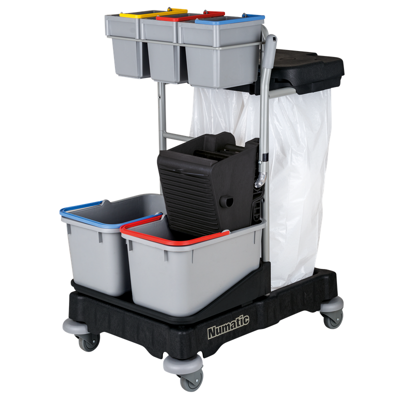 Numatic rengøringsvogn ProCar 4G Sort | Pakke (1 stk)