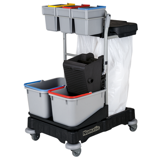 Numatic rengøringsvogn ProCar 4G Sort | Pakke (1 stk)
