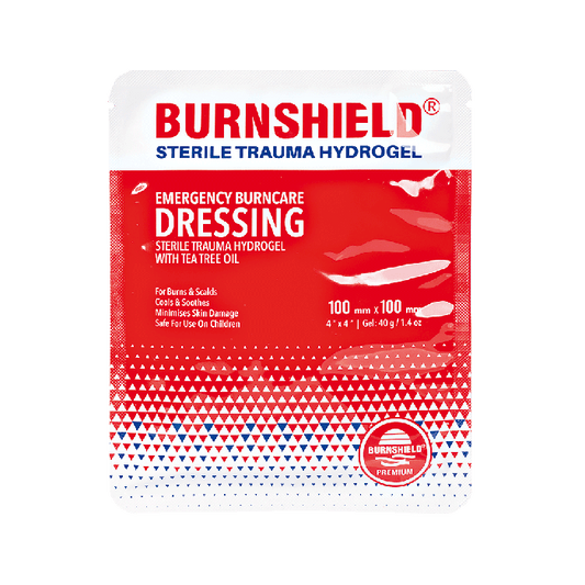 Burnshield hydrogel-skumforbinding, steril, 10 x 10 cm