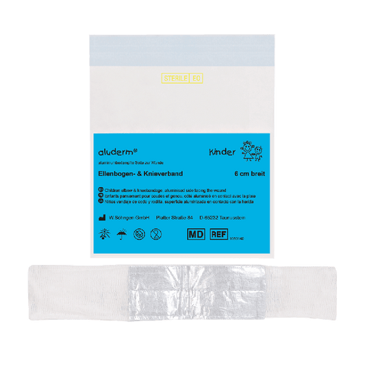 aluderm® albue- og knæbandage til børn, 6 cm