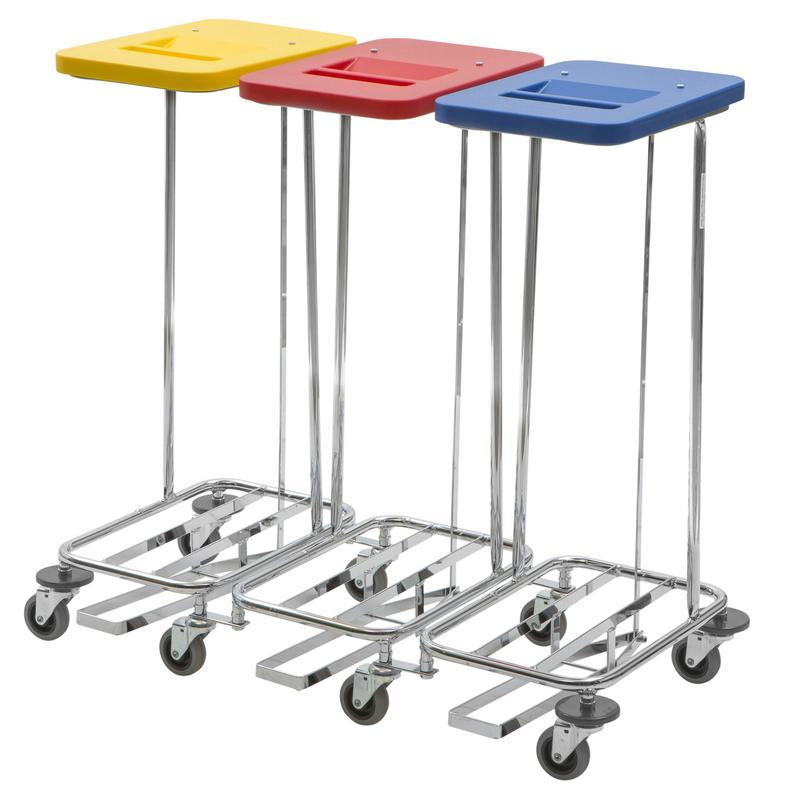 VERMOP Meditrans tredobbelt vasketøjskurv, med låg og pedal 1 stk