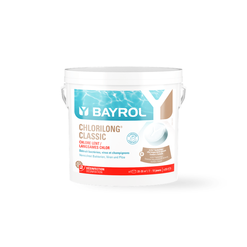 BAYROL Chlorilong® CLASSIC langsomt opløselige klortabletter til pools