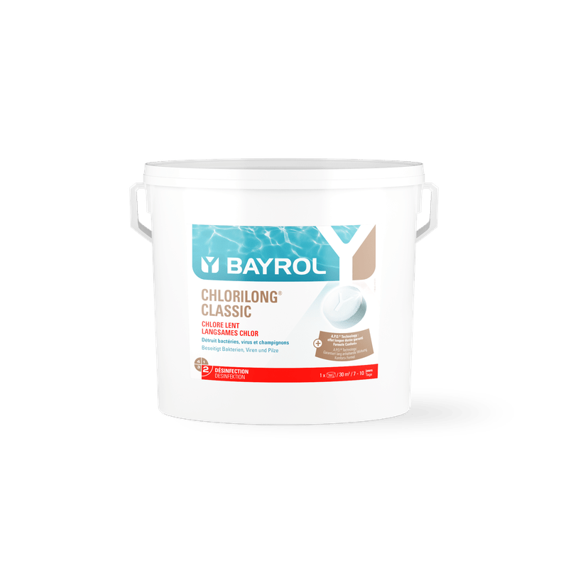 BAYROL Chlorilong® CLASSIC langsomt opløselige klortabletter til pools
