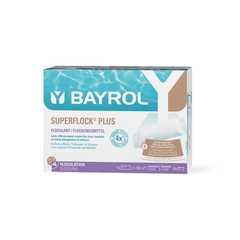 BAYROL Superflock Plus 1 kg«Bestseller flokningsmiddel pool til sandfilter | Patron (1 kg) 