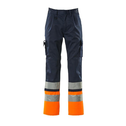 MASCOT® Patos bukser, marineblå/hi-vis orange