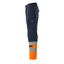 MASCOT® Patos bukser, marineblå/hi-vis orange